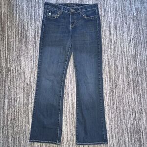 Common‎ Genes Women’s Jeans Sz 6P Blue Embroidered Stitches Studs Casual